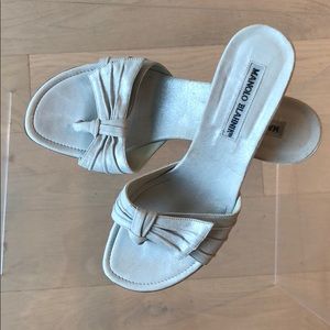 Manolo Blahnik kitten heel sandals